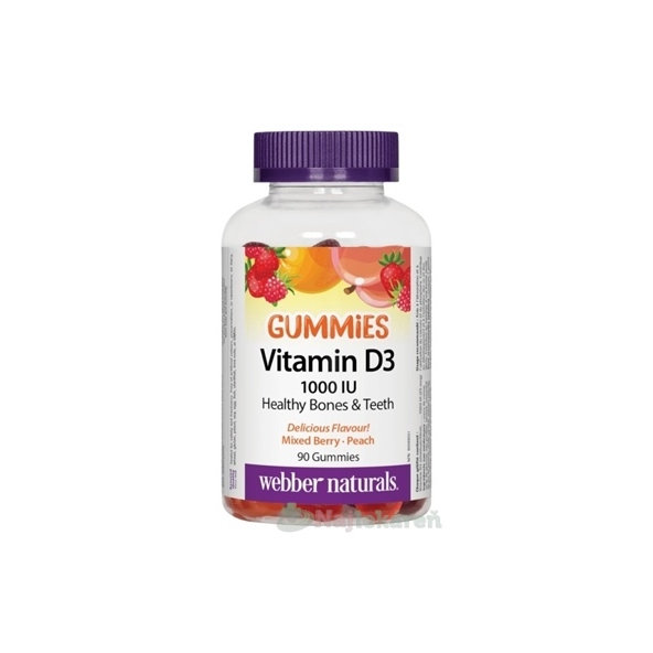 Webber Naturals Vitamin D3 1000 IU Gummies 90 želé tablet