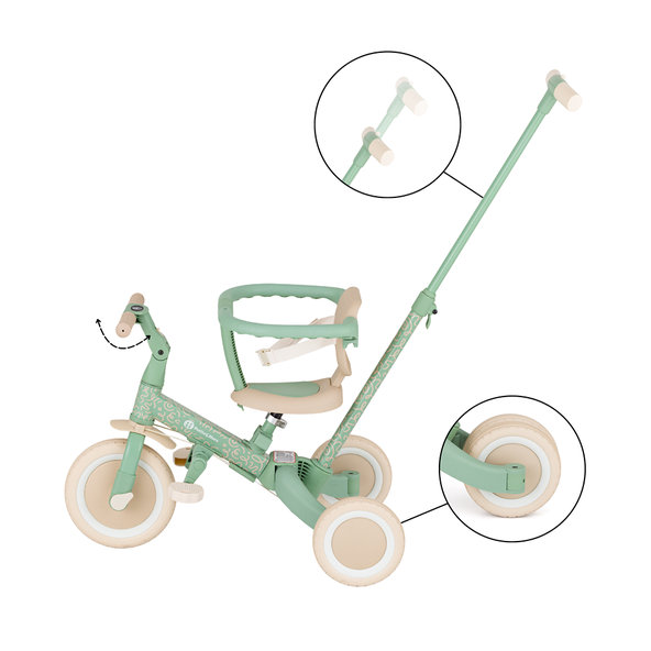 Petite&Mars Trojkolka multifunkční 5v1 Turbo limitovaná edice Green Twist