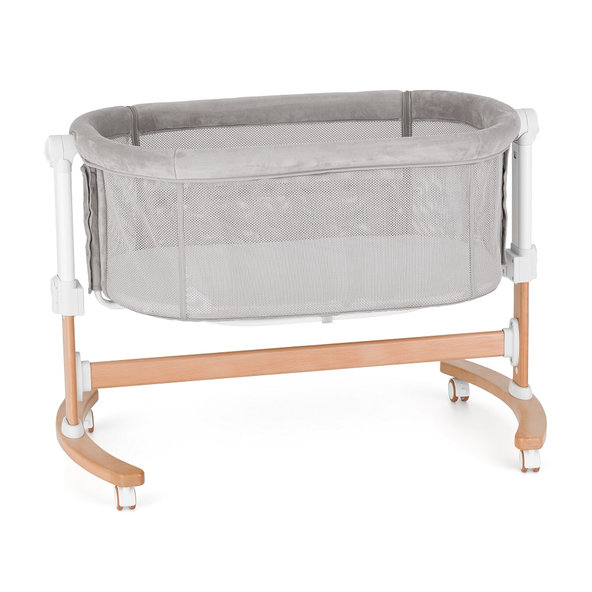Petite&Mars Glory 2v1 polohovatelná postýlka s kolébkou Mocha Beige