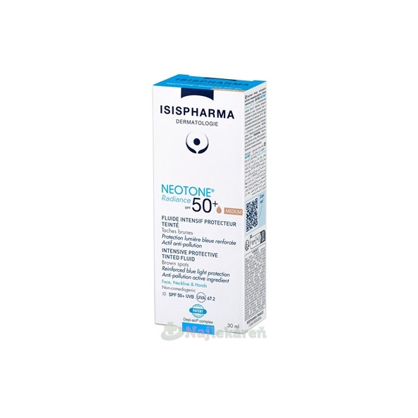 ISIS Neotone Radiance SPF 50+ tónovaný fluid Medium 30 ml