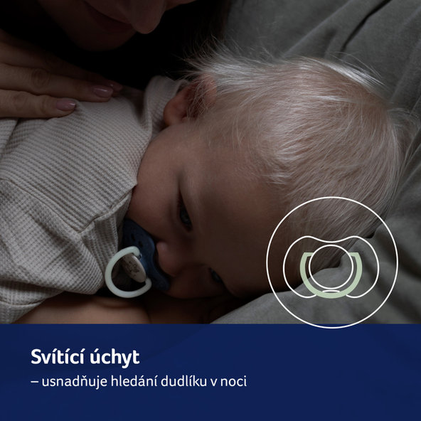 LOVI Dudlík silikonový dynamický Night&Day 0-6 m 2 ks