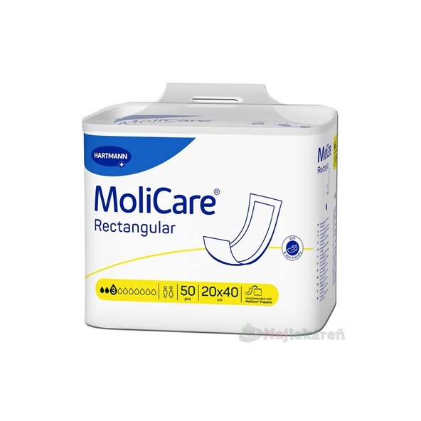 MoliCare Rectangular 3 kapky 50 ks