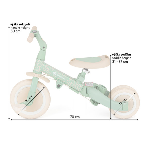 Petite&Mars Trojkolka multifunkční 5v1 Turbo limitovaná edice Green Twist