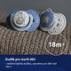 LOVI Dudlík silikonový dynamický Night&Day 0-6 m 2 ks