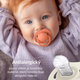 LOVI Prime Dudlík dynamický silikonový svítící Ivory/Blush 6–18 m 2 ks