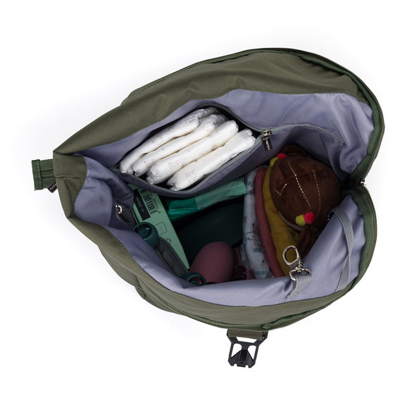 PETITE&MARS Batoh přebalovací na kočárek Jackob Military Green