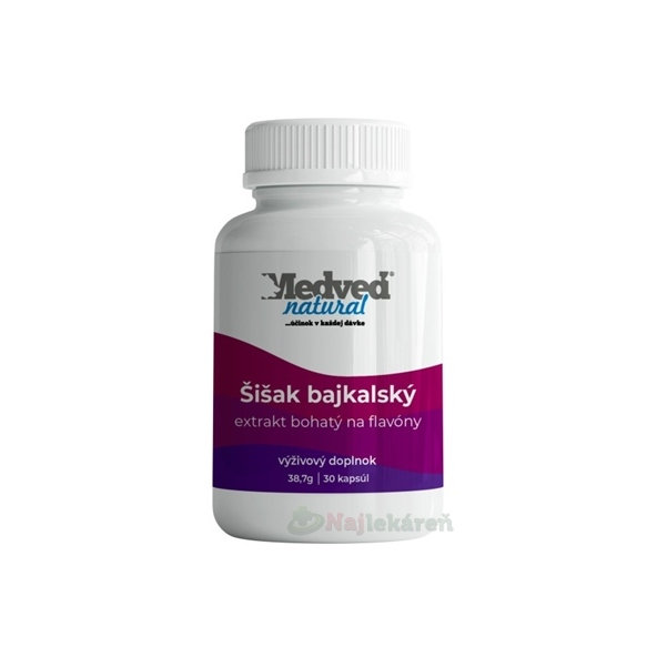 Medveď natural Šišák bajkalský 30 kapslí