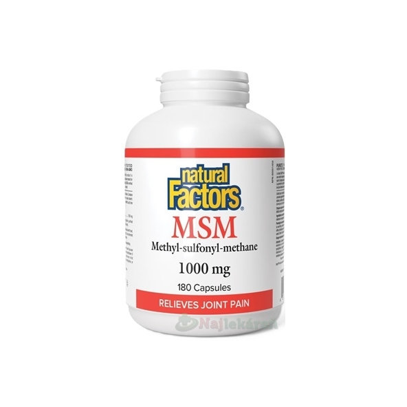 Natural Factors MSM 1000 mg 180 kapslí
