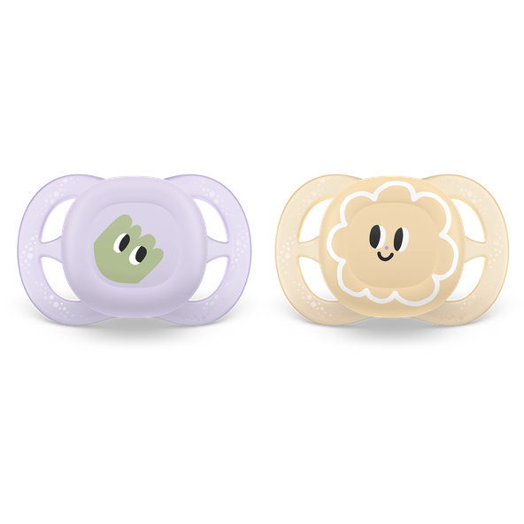 Philips AVENT Dudlík Ultra start s obrázkem holka 0-2 m 2 ks
