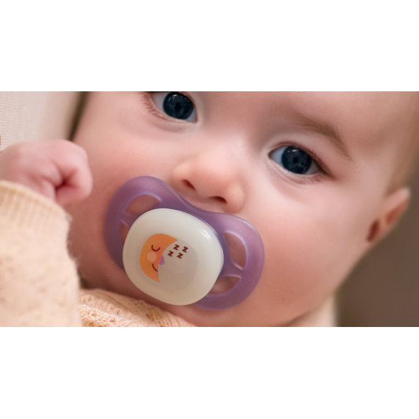Philips AVENT Dudlík Ultra start s obrázkem noční holka 0-2 m 2 ks