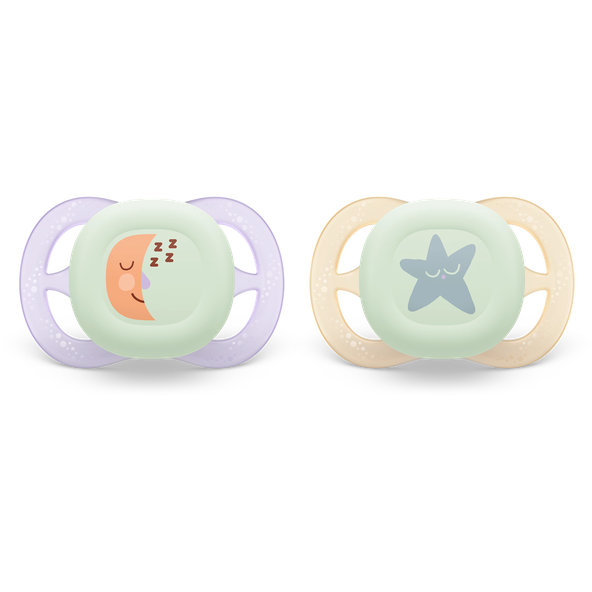 Philips AVENT Dudlík Ultra start s obrázkem noční holka 0-2 m 2 ks