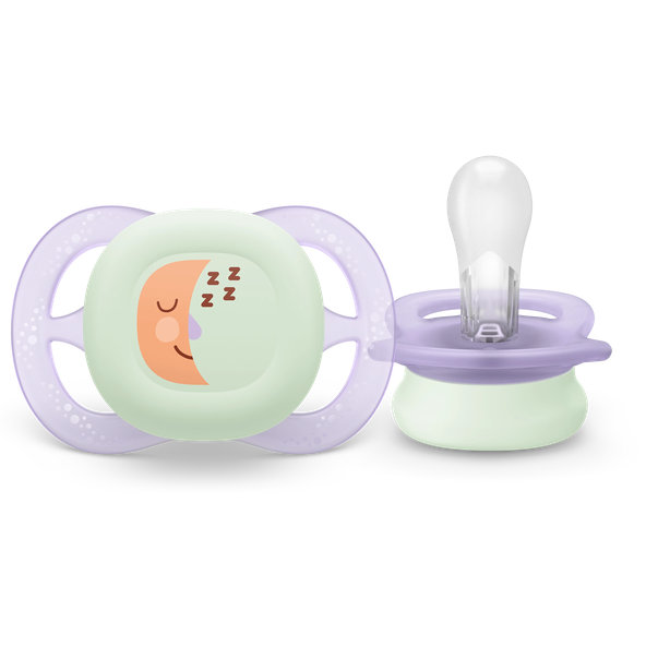Philips AVENT Dudlík Ultra start s obrázkem noční holka 0-2 m 2 ks