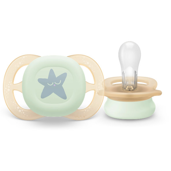 Philips AVENT Dudlík Ultra start s obrázkem noční holka 0-2 m 2 ks