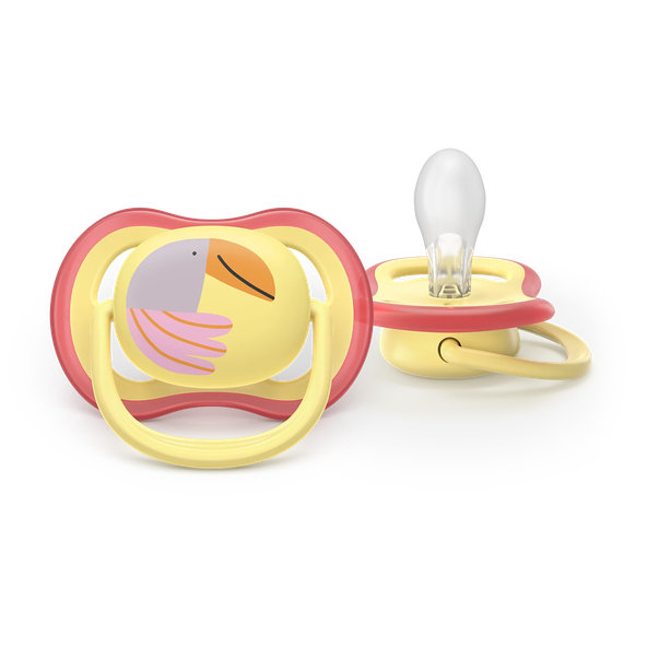 Philips AVENT Dudlík Ultra air s obrázkem 0-6 m fialový/žlutý 2ks