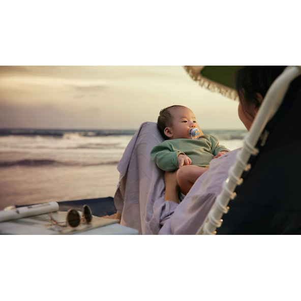 Philips AVENT Dudlík Ultra air s obrázkem 0-6 m fialový/žlutý 2ks