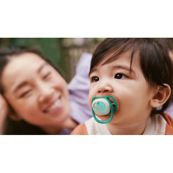Philips AVENT Dudlík Ultra air s obrázkem noční 6-18m modrý/zelený 2ks