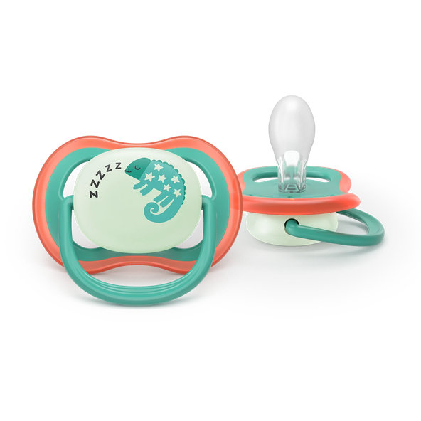 Philips AVENT Dudlík Ultra air s obrázkem noční 6-18m modrý/zelený 2ks