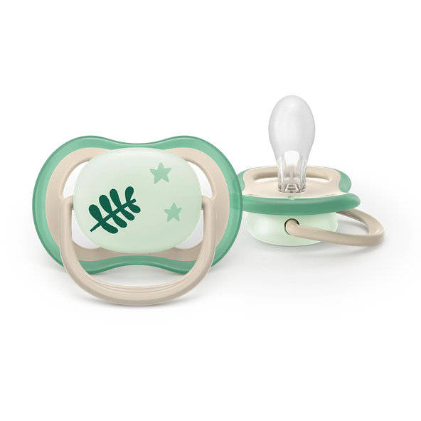 Philips AVENT Dudlík Ultra air s obrázkem noční 6-18m neutral 2ks