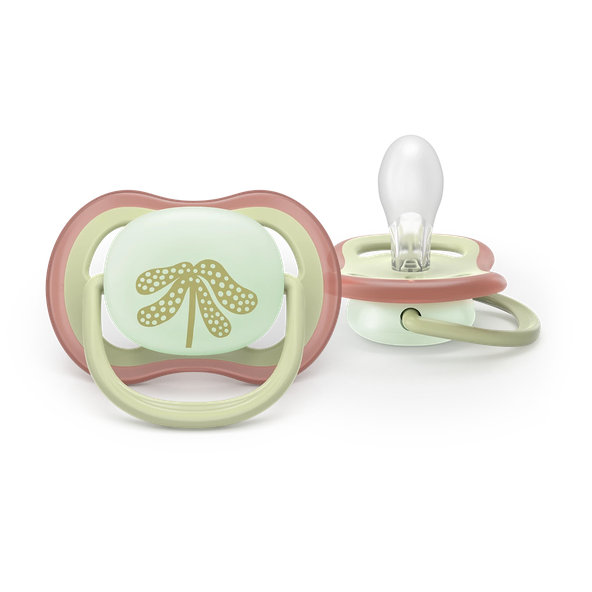 Philips AVENT Dudlík Ultra air s obrázkem noční 6-18m neutral 2ks