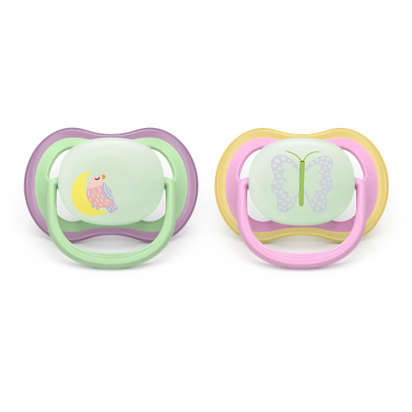 Philips Avent ultra air noční dudlík dívka 6-18 m 2 ks