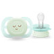 Philips AVENT Dudlík Ultra start s obrázkem noční chlapec 0-2 m 2 ks