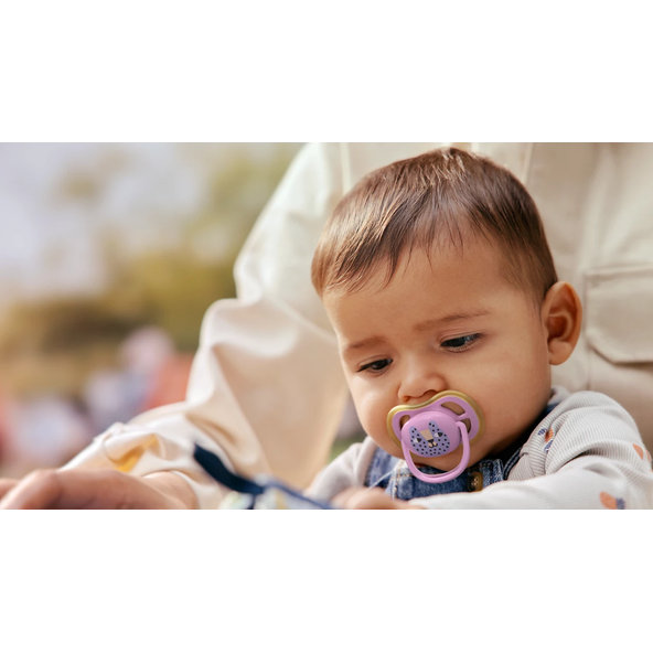 Philips AVENT Dudlík Ultra air s obrázkem 6-18 m růžový/zelený 2ks