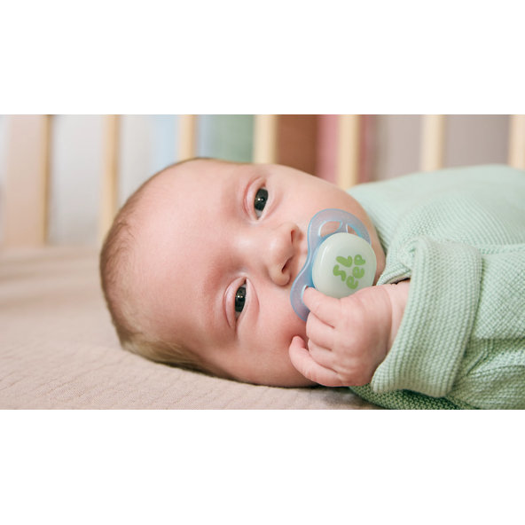 Philips AVENT Dudlík Ultra start s obrázkem noční chlapec 0-2 m 2 ks