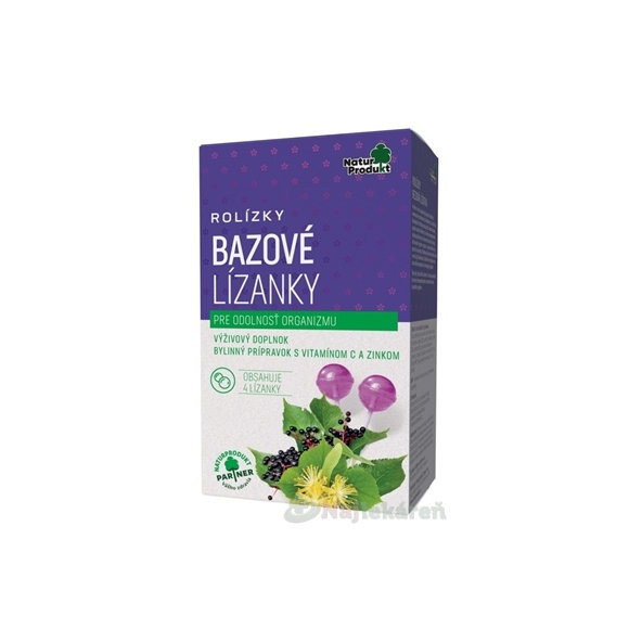 NaturProdukt ROLÍZKY bezová lízátka pro imunitu 4 ks