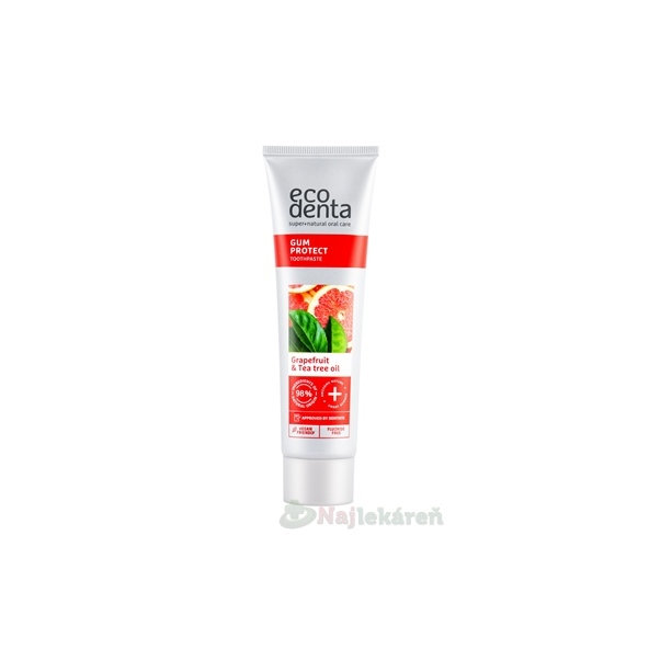 EcoDenta GUM PROTECT Grapefruit & Tea tree oil zubní pasta 100 ml