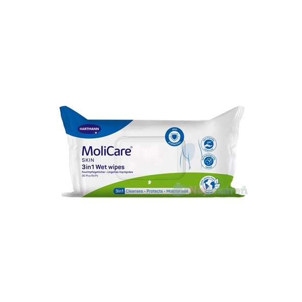MoliCare Skin Wet Wipes 3v1 s dimetikonem 30 ks
