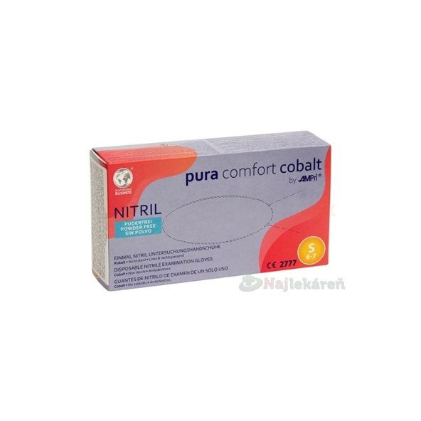 AMPri Pura Comfort Cobalt nitrilové rukavice S tmavě modré 100 ks