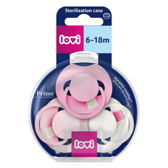 LOVI Prime Tutti Frutti Dudlík Dynamic Peony Pink 18+ m 3 ks