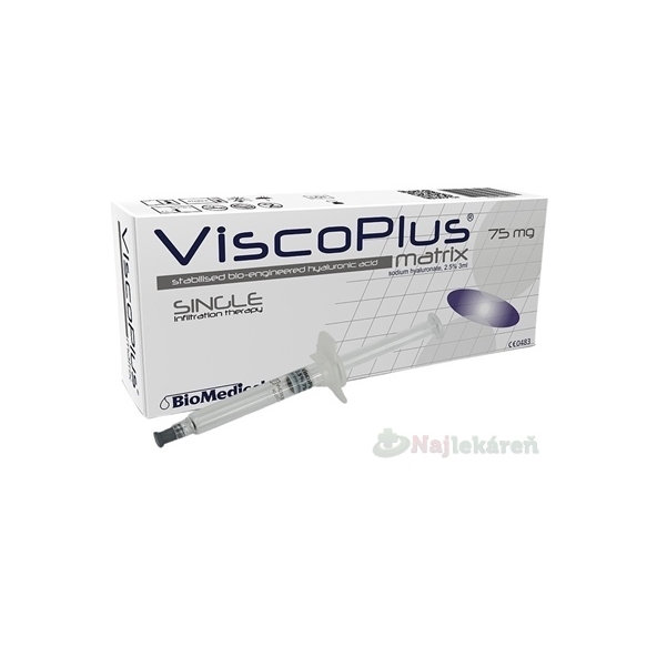 ViscoPlus Matrix 2,5 % hyaluronát sodný 3 ml injekční stříkačka