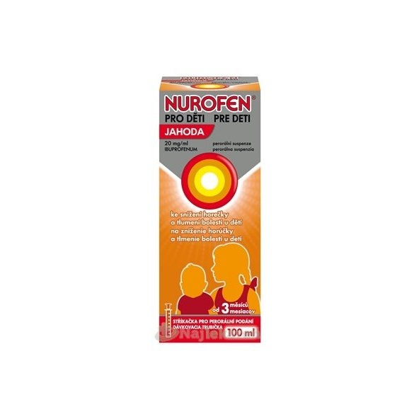 NUROFEN sirup pro děti od 3 měsíců příchuť jahoda 100 ml