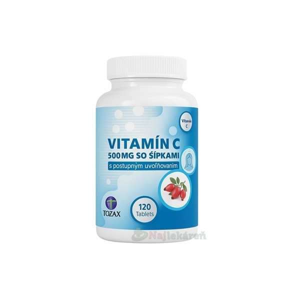 TOZAX vitamin C 500 mg se šípky 120 tablet