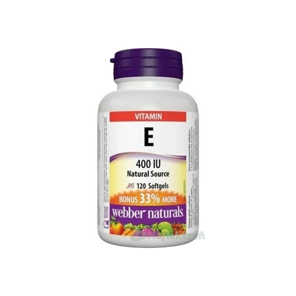 Webber Naturals Vitamin E 400 IU 120 kapslí