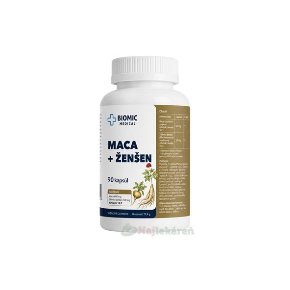 BIOMIC Maca A Ženšen 90 kapslí