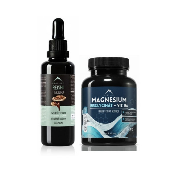 Hrotlife Spánek Reishi 50 ml + Magnesium bisglycinát 90 kapslí