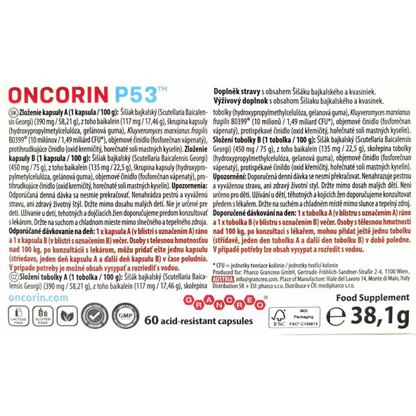 Oncorin P53 60 kapslí