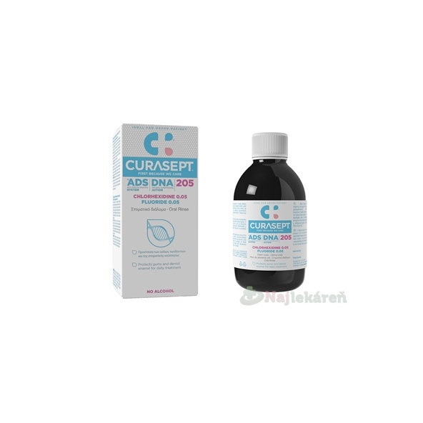 Curasept ADS DNA 205 ústní voda 0,05 % + fluorid 200 ml