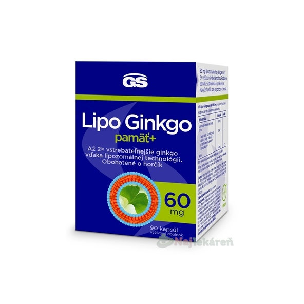 GS Lipo Ginkgo paměť+ 60 mg 90 kapslí
