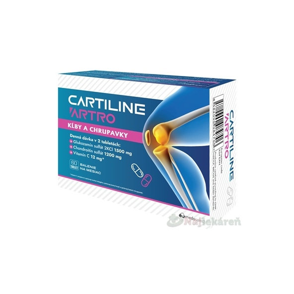 Cartiline Artro glukosamin a chondroitin 60 tablet