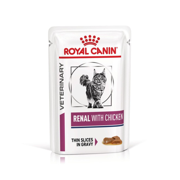 Royal Canin Renal Chicken in Gravy kapsičky v omáčce pro kočky na podporu funkce ledvin 12×85 g