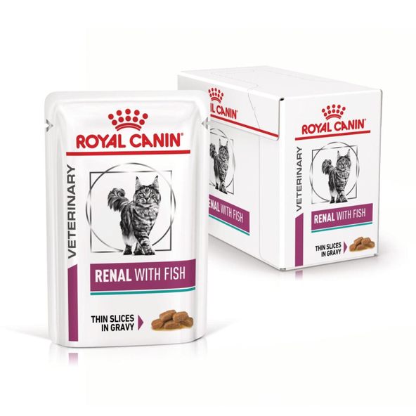 Royal Canin Renal Fish in Gravy kapsičky v omáčce pro kočky na podporu funkce ledvin 12×85 g
