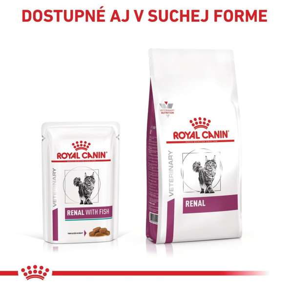 Royal Canin Renal Fish in Gravy kapsičky v omáčce pro kočky na podporu funkce ledvin 12×85 g
