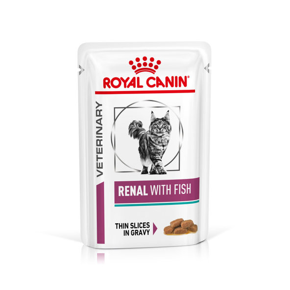 Royal Canin Renal Fish in Gravy kapsičky v omáčce pro kočky na podporu funkce ledvin 12×85 g