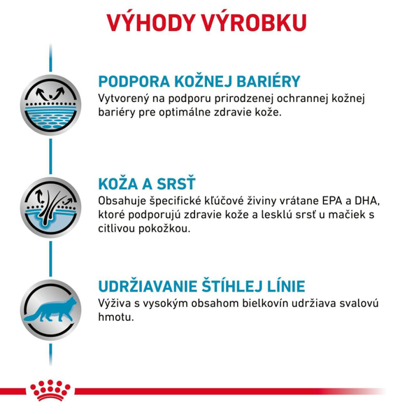 Royal Canin Skin & Coat granule pro kočky na podporu zdraví kůže 1,5 kg