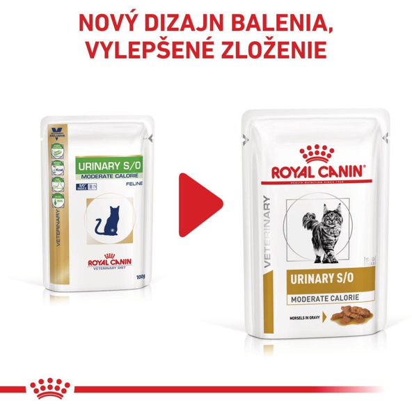 Royal Canin Urinary S/O Moderate Calorie Wet kapsičky pro kočky na rozpouštění struvitových kamenů 12×85 g