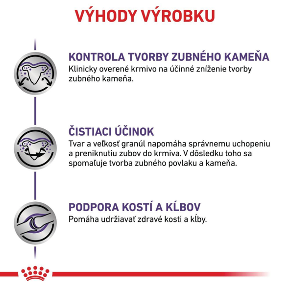 Royal Canin Dental granule pro střední a velké psy na podporu ústní hygieny 6 kg