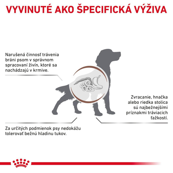 Royal Canin Gastrointestinal Low Fat Dry granule pro psy se sníženým obsahem tuku 6 kg